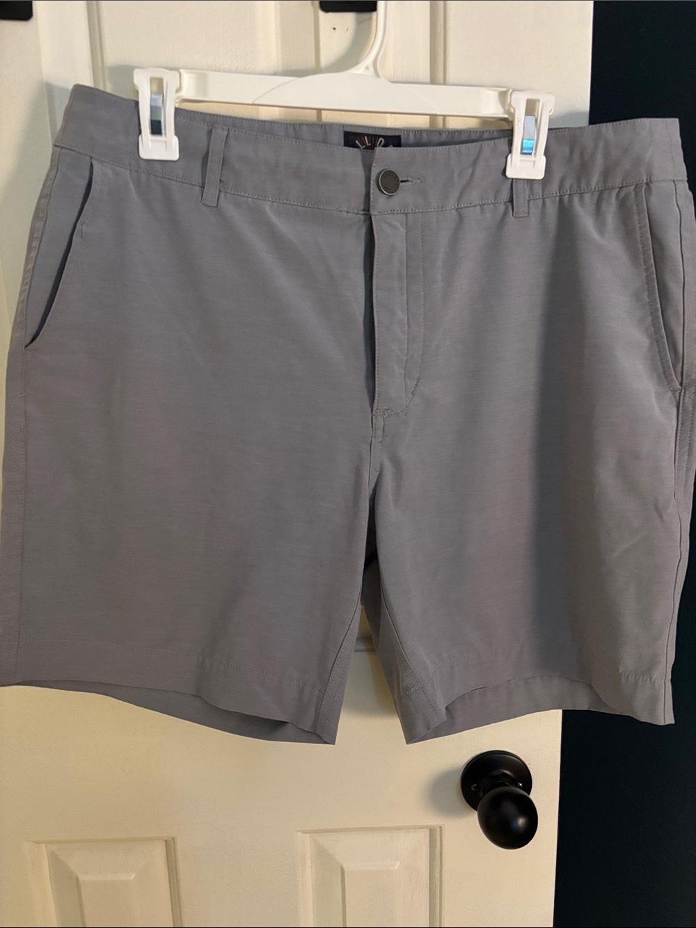 Faherty Light Gray Flat-Front Men's Shorts